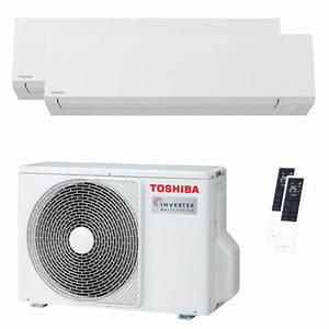 Condizionatore Toshiba SHORAI Edge White dual split 5000+5000 BTU inverter A++ wifi unità