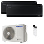Condizionatore Samsung Windfree Black dual split 7000+9000 BTU inverter A+++ wifi unità esterna 4 kW