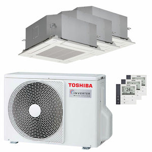 Condizionatore Toshiba Cassetta compatta U2 a 4 vie trial split 9000+9000+12000 BTU inverter