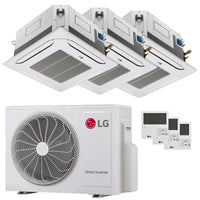 Condizionatore LG Cassetta 4 vie LG trial split 9000+12000+12000 BTU inverter A+++  unità esterna 6.2 kW