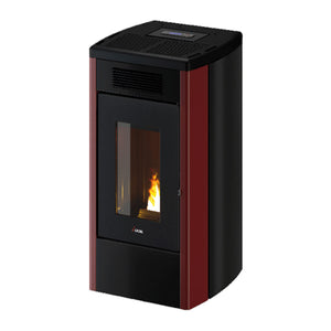 Stufa a pellet Cadel Atena Plus 14 ad aria canalizzata 14 kW - WiFi ROSSO