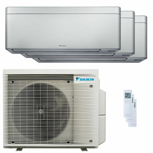 Condizionatore Daikin Stylish Silver trial split 9000+12000+18000 BTU inverter A++ wifi unità estern