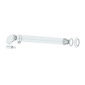 Kit scarico fumi coassiale Ariston 60/100 Part. Orizz. 1m - Per scaldabagno