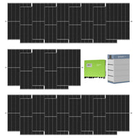 Kit fotovoltaico 10 kW con 23 pannelli fotovoltaici Trina Solar 450 W + Inverter Energy trifase 10 kW +  4 batterie di accumulo Pylontech 3,55 kW