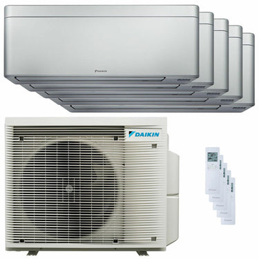 Condizionatore Daikin Stylish Silver penta split 9000+9000+9000+9000+12000 BTU inverter A++ wifi unità esterna 7.8 kW