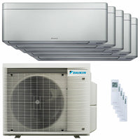 Condizionatore Daikin Stylish Silver penta split 9000+9000+9000+12000+15000 BTU inverter A++ wifi unità esterna 7.8 kW