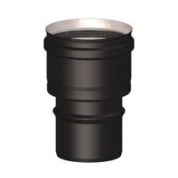 Maggioratore m/f diam. maschio 80 mm maggiorato a femmina 100 mm. per scarico fumi stufa a pellet e caldaia a pellet