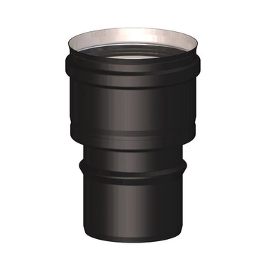 Maggioratore m/f diam. maschio 80 mm maggiorato a femmina 100 mm. per scarico fumi stufa a pellet e caldaia a pellet