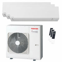 Condizionatore Toshiba SHORAI Edge White trial split 9000+12000+12000 BTU inverter A+++ wifi unità esterna 7 kW