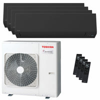 Condizionatore Toshiba SHORAI Edge Black quadri split 5000+5000+7000+12000 BTU inverter A++ wifi unità esterna 8 kW