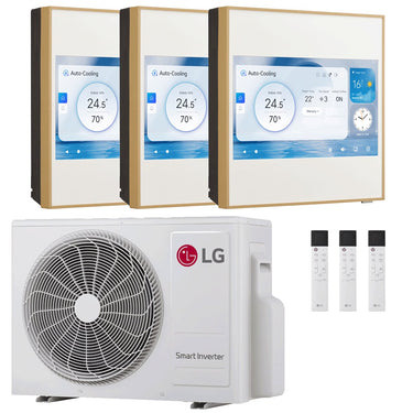 Condizionatore LG ARTCOOL Gallery LCD trial split 9000+9000+12000 BTU inverter A+++ wifi unità esterna 6.2 kW