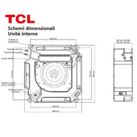 Condizionatore TCL Cassetta 4 vie Serie S Standard 48000 BTU R32 Inverter WiFi A++/A+