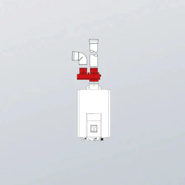 Kit sdoppiatore tubi aria-fumi Ø 80/80 mm per scaldabagni Rinnai Rinnai