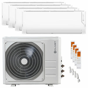 Condizionatore Clivet Cristallo 2 quadri split 9000+9000+9000+9000 BTU inverter A++ wifi unità ester