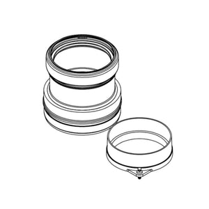 Kit sdoppiato fisso scarico fumi tubi aria/fumi 80/80 mm sdoppiatore per caldaie a