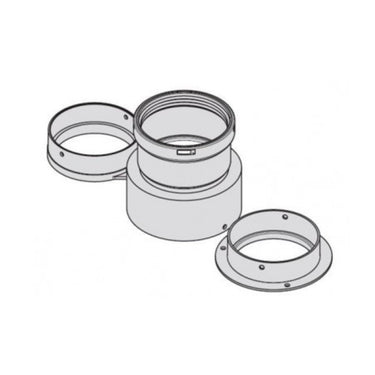 Kit scarico fumi sdoppiato Beretta da Ø60/100 a Ø80/80 - per Scaldabagni 