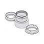 Kit scarico fumi sdoppiato Beretta da Ø60/100 a Ø80/80 - per Scaldabagni 