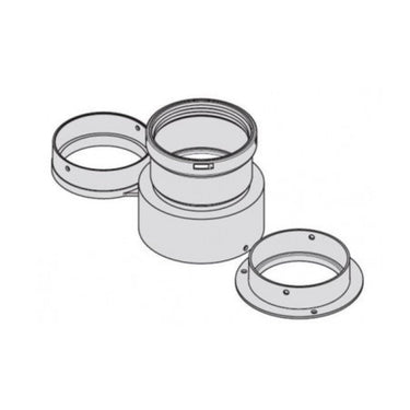 Kit scarico fumi sdoppiato Beretta da Ø60/100 a Ø80/80 - Per scaldabagno Idrabagno LX 17 Beretta