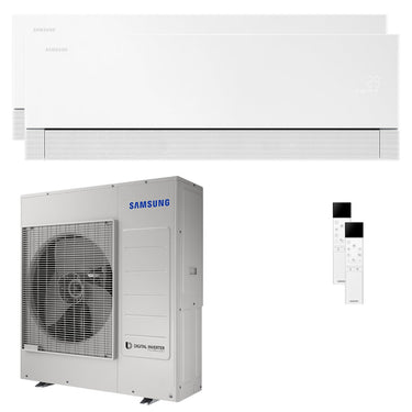 Condizionatore Samsung WindFree Première dual split 18000+24000 BTU inverter A++ wifi unità esterna 10 kW Essential White