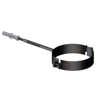 Fascetta murale nera diam. 80 mm per scarico fumi stufa a pellet e caldaia a pellet