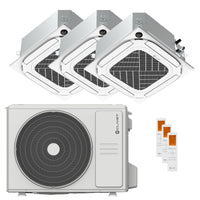 Condizionatore Clivet Cassetta Compatta 4 vie IBA1-Y trial split 9000+12000+12000 BTU inverter A++ wifi unità esterna 7.9 kW