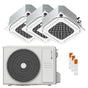 Condizionatore Clivet Cassetta Compatta 4 vie IBA1-Y trial split 9000+9000+12000 BTU inverter A++ wifi unità esterna 7.9 kW