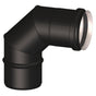 Curva 90° M/F diam. 80 mm per scarico fumi stufa a pellet e caldaia a pellet