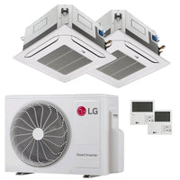 Condizionatore LG Cassetta 4 vie LG dual split 12000+18000 BTU inverter A+++  unità esterna 5.3 kW