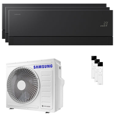 Condizionatore Samsung WindFree Première Plus trial split 7000+9000+12000 BTU inverter A++ wifi unità esterna 6.8 kW Soapstone Charcoal