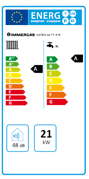 Caldaia Immergas victrix 24 tt erp a condensazione camera stagna 21 kW metano e gpl