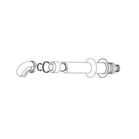 Kit scarico fumi a parete + curva coassiale 90° Ø 80/125 mm per scaldabagni Rinnai Rinnai