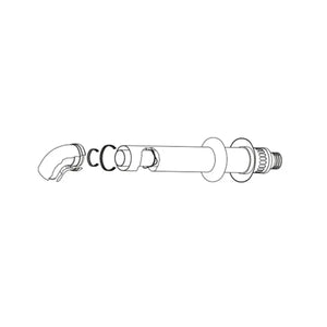 Kit scarico fumi a parete + curva coassiale 90° Ø 80/125 mm per scaldabagni Rinnai Rinnai