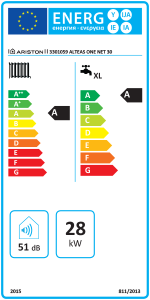 Caldaia Ariston Alteas One Net a condensazione camera stagna 28 kW metano e gpl