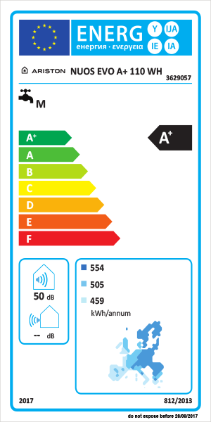 Scaldabagno pompa di calore Nuos evo A+ 110 Ariston 110 litri