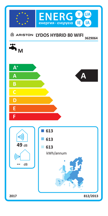 Scaldabagno elettrico e pompa di calore ibrido Lydos Hybrid Ariston 80 litri con WiFi
