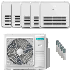 Condizionatore Hisense Console AKT penta split 9000+9000+9000+9000+12000 BTU inverter A++ unità este
