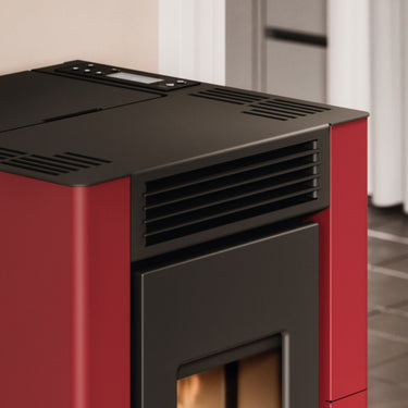 Stufa a pellet Cadel Cristal 6 ad aria 5,5 kW - WiFi ROSSO