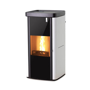 Stufa policombustibile Girolami Soft 18 bianca 18 kW idro + kit acs