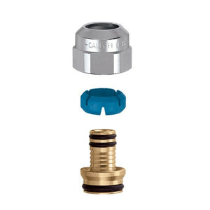 Raccordo multistrato serie 679 cromato allacci 16x2 - 23 p.1,5 per valvole e detentori Caleffi
