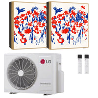 Condizionatore LG ARTCOOL Gallery PHOTO dual split 12000+12000 BTU inverter A+++ wifi unità esterna 4.7 kW
