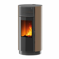 Stufa a pellet Girolami Round 12 11 kW ad aria WiFi - Bronzo