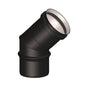 Curva 45° M/F diam. 100 mm per scarico fumi stufa a pellet e caldaia a pellet