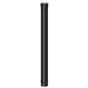 Elemento dritto M/F diam. 100 mm lunghezza 1000 mm scarico fumi stufa a pellet e caldaia a pellet