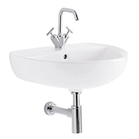 Lavabo Geberit Colibrì 65 cm monoforo sospeso bianco lucido