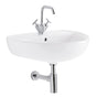 Lavabo Geberit Colibrì 65 cm monoforo sospeso bianco lucido