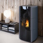 Stufa Policombustibile Girolami Edge 18 kW Idro con kit a.c.s. - grigio