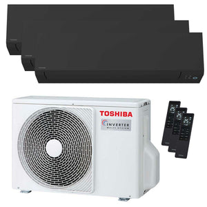 Condizionatore Toshiba SHORAI Edge Black trial split 9000+9000+12000 BTU inverter A+++ wifi unità