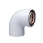 Curva coassiale 90°  ø60/100 scarico fumi caldaia a condensazione Baxi