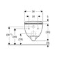 Vaso sospeso Geberit Selnova Premium con sedile 
