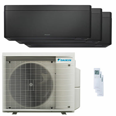 Condizionatore Daikin Stylish Total Black trial split 7000+9000+12000 BTU inverter A+++ wifi unità esterna 5 kW